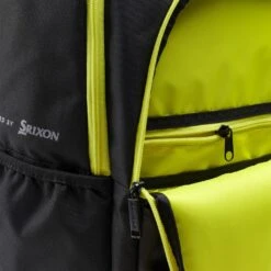 Dunlop SX Performance Rucksack Schwarz/gelb -Schlägerausrüstung Geschäft 10325360 dt22 10325360 sx performance20backpack20blk ylw20detail201 jpg