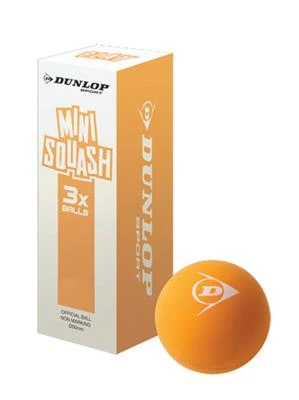 Dunlop Mini Squashball Play Orange 3er Pack 3 Dunlop Mini Squashball Play Orange 3er Pack