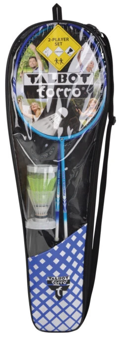 Talbot Torro Premium Badminton-Set 2-Fighter Pro -Schlägerausrüstung Geschäft 449404 2FighterPro Set Verpackung web