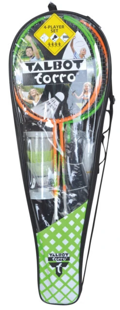 Talbot Torro Badminton Set 4 Attacker Plus -Schlägerausrüstung Geschäft 449406 4AttackerPlus Set Set Verpackung web