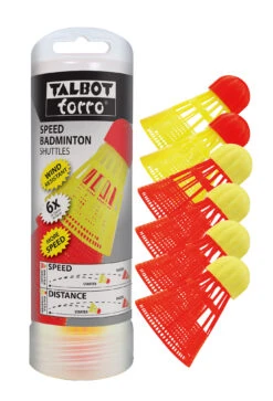 Talbot Torro Speedbadminton Shuttles, 6er Dose
