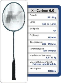Kason X-Carbon 6.0 -Schlägerausrüstung Geschäft 598 1