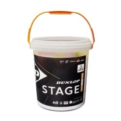 Tennisbälle Dunlop Mini Stage 2 Orange 60er Eimer