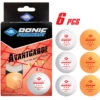 Donic Schildkröt Tischtennisball 3-Stern Avantgarde Poly 40+, 6er Box -Schlägerausrüstung Geschäft 608533 3SternBallAvantgarde Poly weiss orange 6pcs 1 web