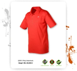 Dunlop Boys Button Polo Rot