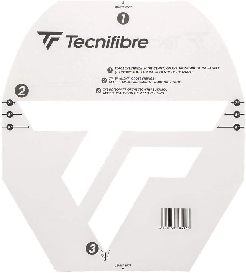 Tecnifibre Besaitungs-Logoschablone Tennis 3 Tecnifibre Besaitungs-Logoschablone Tennis